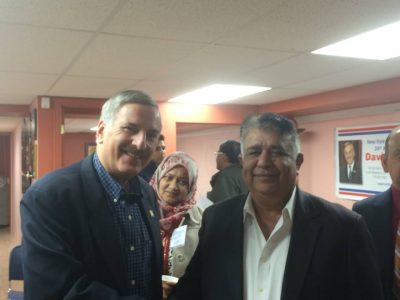 Abid Butt with Assembley member David I Weprin.